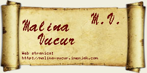 Malina Vučur vizit kartica